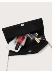 حقيبة مساء نسائية عصرية، حقيبة كلاتش نسائية بتصميم جديد، حقيبة حفلة ذات رفرفة غير متماثلة، حقيبة كتف نسائية أ