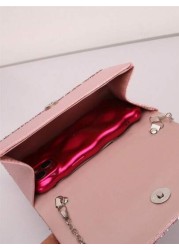 Glitter Bling Shiny Glamorous Elegant Exquisite Fashionable Exquisite Rhinestone Decoration Evening Clutch Dinner Bag Evening Bag For Party Girl Woman For Female Perfect For Party Wedding Prom Dinner