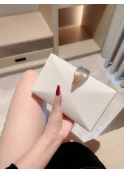 Moonlit EveBag Women s Fashion Metal Box Shaped Evening Clutch With Sparkling Leaf Buckle Party Handbag Chain Bag Bridal Bag For Wedding And Dance Party Valentines