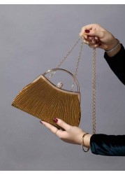 Glitter Bling Shiny Glamorous Elegant 1pc Rhinestone Decorated Fashionable Metallic Clutch Evening Bag Suitable For Women s Parties Weddings Dinners Banquets Dinner Bag For Party Girl Woman For Female