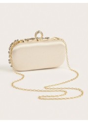 Glitter Handbag Glamorous Glitter Bling Sequin Luxury Shiny Gorgeous Rhinestone Decor Evening Box Clutch Bag Evening Bag Dinner Bag Faux Pearl Rhinestone For Party Girl Woman Bride Perfect For Party W