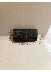 Glitter Evening Bag Purse Women Evening Bag Envelope Handbag Large Wedding Party Prom Purse Mini Flap Square Bag Metallic Sequin Dress Bag Evening Bags For Teen Women Women Socialites Working Women Et