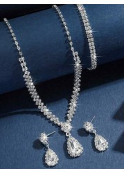 Women s Luxury Elegant Party Crystal Evening Clutch Bag Chain Shoulder Bag Rings Earrings And Adjustable Bracelet Set