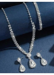 Women s Luxury Elegant Party Crystal Evening Clutch Bag Chain Shoulder Bag Rings Earrings And Adjustable Bracelet Set