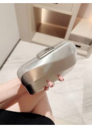 1pc Asymmetrical Box Shaped Luxury Clutch Bag For Party Romantic Wedding Spring Summer Chain Shoulder Bag Bride Bag Formal Prom Clutch Elegant Evening Dress Bag Perfect For Party Wedding Prom Dinner B