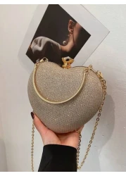Luxury Handbags Clutch Purses Heart Shape Chain Women Ladies Evening Bags