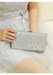Glitter Bling Shiny Glamorous Elegant Exquisite Small Box Bag Rhinestone Decor Glamorous Funky Rhinestone Mini Bag Star Women Ladies Lover Prom Party Bride Bag Wedding Dinner Bag Evening Bag Rhineston