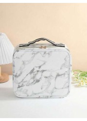 حقيبة مكياج مضاءة ب- LED مع مرآة ، ضوء LED ثلاثي اللون ، حقيبة مكياج احترافية ، صندوق مكياج للفنانة ، منظم جمالي لل