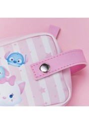 1PC Disney School Pink PU Leather Zipper Gift Bag Makeup Bag Cute Cartoon Printed Pattern Pen Bag Storage Bag Pencil Case Lotso Marie Cat Minnie Dumbo Donald Duck Stitch Birthday Gift Holiday Gift Stu