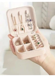 1pc Portable Minimalist Jewelry Box Multi Function Jewelry Storage Case Suitable For Storing Earrings Rings Necklaces Bracelets Gift For Valentine s Day Mother s Day Holiday Easter Wedding Travel Home