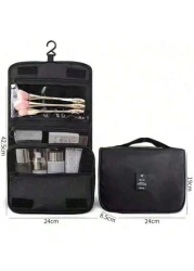 1pc New Fashionable Cute Travel Toiletry Bag Cosmetic Organizer Bag Hanging Makeup Bag Shower Room Accessory Portable Cosmetic Storage Bag Multi Functional Wet Dry Separation Foldable Waterproof Large