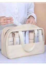 3pcs Set 1 Summer Travel Cosmetic Bag Waterproof Toiletry Bag Multi Functional Makeup Organizer Bag Travel Makeup Brush Holder Bag Portable Travel Organizer Pouch Suitable For Skincare Cosmetics Makeu