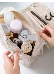 1pc Travel Make Up Bag Waterproof Toiletry Bag Beauty Storage Bag Portable Cosmetics Bag Multi Functional Makeup Hanging Bag Travel Storage Bag Travel Makeup Bag Hand Held Zipper Bag Mesh Bag Travel B