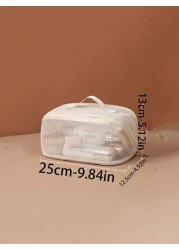 1pc Travel Makeup Bag Makeup Brush Organizer Bag Portable Cosmetic Bag Desktop Storage Bag Multi Functional Travel Toiletry Bag Large Capacity Cosmetic Storage Bag For Women Beauty Tools And Toiletrie