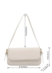 PU Solid Color Multi Pocket Women s Shoulder Bag And Versatile Minimalist Style Women Bag Business Casual Women Bag Pefect For Office Business And Work Business Casual Woman Bag Pefect For Office Busi