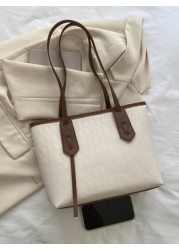Fashionable Vintage Style Rhombus Grid Stitching Press Creased Convertible Shoulder Bag For Women Leisure Tote