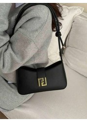 Women Fashion Casual Commute Solid Col Or Shoulder Bag Portable Crossbody Bag Suitab Le For Dating Shopping Gift