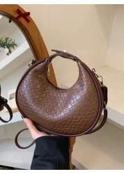 حقيبة كتف نسائية جديدة على الطراز الأوروبي والأمريكي، حقيبة يد كاجوال من البولي يوريثان متعددة الاستخدامات،