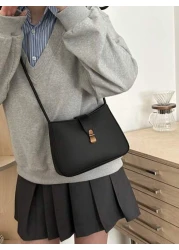 قطعة واحدة حقيبة إبطية عصرية شاملة المناسبات للنساء، حقيبة يد فاخرة عتيقة كبيرة السعة ذات شكل مربع صغير، خفيف