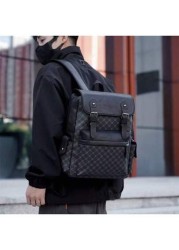 Hot Selling Men s Backpack Laptop Bag Fashion Casual Plaid Schoolbag Large Capacity Business Travel Rucksack
