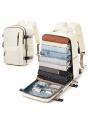 حقيبة سفر أنيقة نمط قديم سعة كبيرة مصنوعة من النايلون، مناسبة للحمل على متن الطائرة، سعة واسعة للرجال، بأقسام