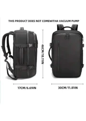 Large Capacity Vacuum Compression Business Travel Backpack Simple Fashion