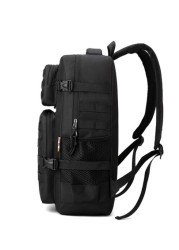 17 Inch Men Release Buckle Decor Camping Bag School Bag School Bags Schoolbag Backpack Daypack Laptop Bag Computer Bag Book Bag Rucksack Shoulder Bag Sport Bag College Bag Teenagers Freshmen Winter Ch