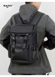saroxi Men s Casual Backpack Stylish Flip Cover Rucksack Lightweight And Portable Suitable For Travel Camping Hiking College School Youth Students Essential Gift