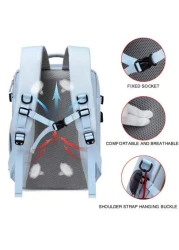 حقيبة ظهر 40 * 20 * 25 سم للسفر الجوي مع متطلبات رايانير ، حقيبة سفر صغيرة للرجال، حقيبة ظهر مناسبة للكمبيوتر المحم