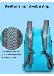1pc Foldable Backpack 20L Outdoor Sports Bag Water Resistant And Comfortable Folding Bag Ultra Light Portable Storage Bag Backpack For Travel