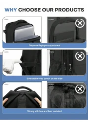 Large Travel Backpack Business Laptop Backpack Cabin Bag 40x20x25 Carry On Backpack Airline Approved Water Proof Backpack Multi Functional Independent Shoe Warehouse Dry Wet Separation Layer Travel Ba