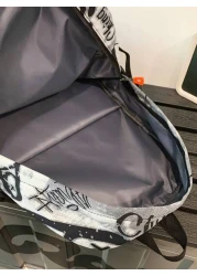 Fabric Multi Pocket Contrast Color Unisex Fashion Backpack Large Capacity Travel Bag