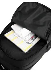 Casual Nylon Backpack For Men Laptop Bag Large Capacity Lightweight Multi Function Travel Bag Convenient Storage Daily Bag Fashion Business Travel Bag Suitable For College Students Teachers Travelers