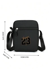 1pc Shoulder Bag Fashionable Popular Casual 23 Digital Decorations For Winter Use Comfortable Touch Zipper Closure Adjustable Shoulder Strap For School Work Shopping Play Birthday Gifts Suitable For B