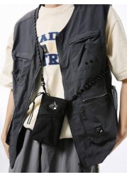 Men s Sling Bag With Mesh Pocket Casual Phone Pouch Mesh Eyelet Design Versatile Cool Male Bag