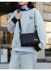 حقيبة كتف نايلون كاجوال، حقيبة كروس بودي، قابلة للتعديل، سحاب مقاوم للماء، حقيبة بحزام واحد مع جيوب متعددة، ل