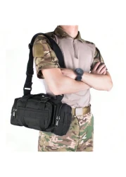 NYXIA حقيبة كتف مقاومة للماء متعددة الاستخدامات، حقيبة صدر محمولة للخارج، حقيبة دراجة، حقيبة خصر من النايلون عا