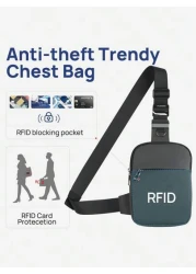 One Shoulder Sling Cross Body Bag Anti RFID Small Waist Pouch Lightweight Chest Phone Mini Bag Suitable For Travel And Leisure