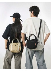 Unisex Solid Color Crossbody Bag Fashion Handbag Casual Versatile Travel Shopping Shoulder Bag