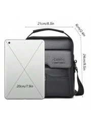 1pc Men s Shoulder Sling Bag New PU Leather Crossbody Bag Retro PU Leather Vertical Portable Handbag Business Shoulder Bag Valentine s Day Gift Gift For Husband Boyfriend Christmas Fall Pack Vintage B