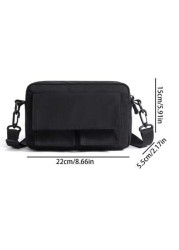 Polyester Square Bag Pocket Front Zipper Gift For Father Schoolbag Sling Bag Sport Bag For High School University Student For Travel College School Minimalist Shoulder Bag Crossbody Bag Sling Bag Cyli
