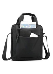 Water Proof Multifunctional Shoulder Crossbody Bag Simple Business Handbag Large Capacity Square Shaped Bag Sling Vacation School Summer Carry On Nylon Business Casual Black Personalized Gifts Dad Hus