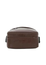 Students Shoulder Bag Mini Men Eyelet Detail Square Bag Handbag College Outdoors Sports Commute Leather Bag Waterproof PU Leather Vintage Side Bag For With Adjustable Strap Gifts Classic Satchel Bag H