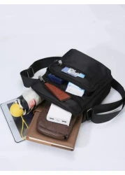 حقيبة حملية متعددة الوظائف للطلاب الجامعيين وأول سنة في الجامعة، حقيبة كاجوال مربعة صغيرة للرجال البسيطة، حق