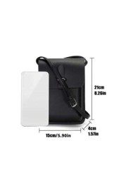 Mini Korean Style Flip Cover Casual Crossbody Bag Niche Brand PU Leather Small Square Bag Y Casual Versatile Shoulder Bag Vertical Messenger Bag Valentines Gifts Valentine Gifts For Men Valentine Day