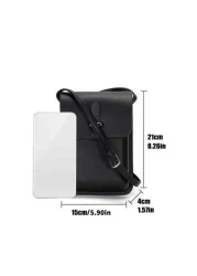 حقيبة كاجوال صغيرة ذات غطاء منقلب على الطراز الكوري، علامة تجارية فريدة من جلد البولي يوريثان، حقيبة مربعة صغ