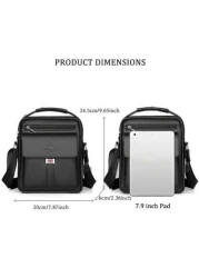 حقيبة رسول بطراز قديم - حقيبة كتف كاجوال بطراز الفرد - مثالية للعمل والمدرسة والسفر ، حقيبة معلقة علي الصدر مضا