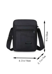 New Fashion Shoulder Bag Multi Zipper Oxford Cloth Mobile Phone Bag Crossbody Bag Canvas Leisure Backpack Man Bag Students School Supplies Large Capacity University Bag College Teacher Christmas Cross