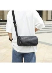 Unisex Fashion Korean Style Round Cylinder Messenger Shoulder Bag Long Strap