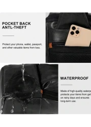 حقيبة صدر رجالية موضة، حقيبة كروس بدي رجالية مضادة للسرقة، حقيبة ظهر قابلة للضبط بحزام كتف مقاوم للماء وخفيفة